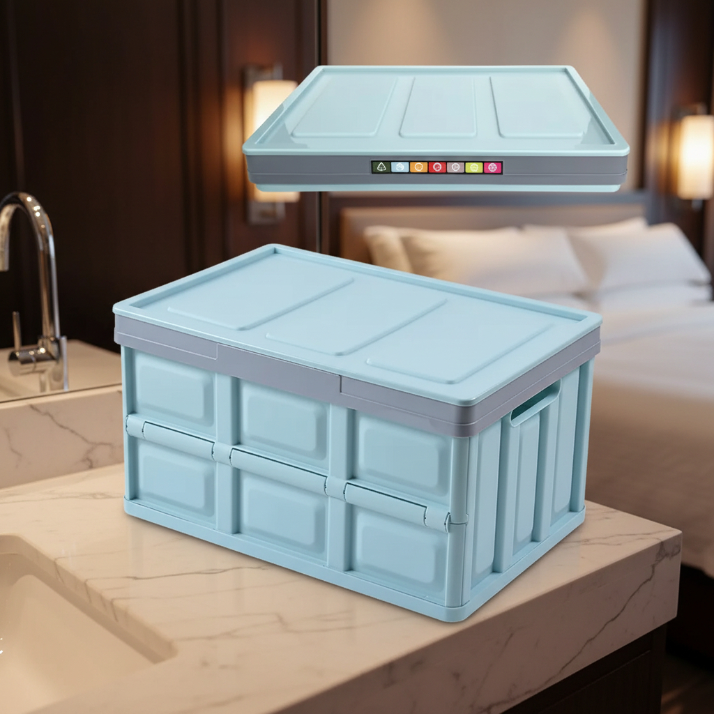 Mutifuctional Plastic Moving Box Containers Crate Stackable Collapsible Storage Bins Storage Crate Collapsible Plastic Pallet Box